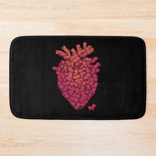 Item preview, I Love Cat Heart Viva Magenta by Tobe Fonseca designed and sold by Tobe Fonseca®.