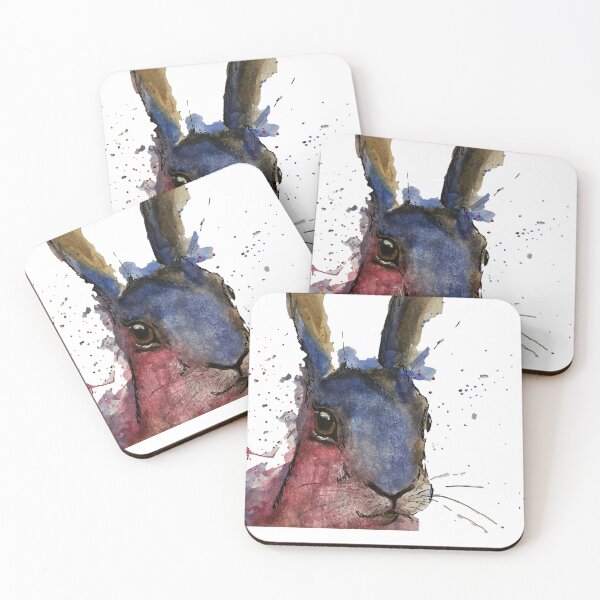 Item preview, colourful watercolour hare  designed and sold by TheoParsons.