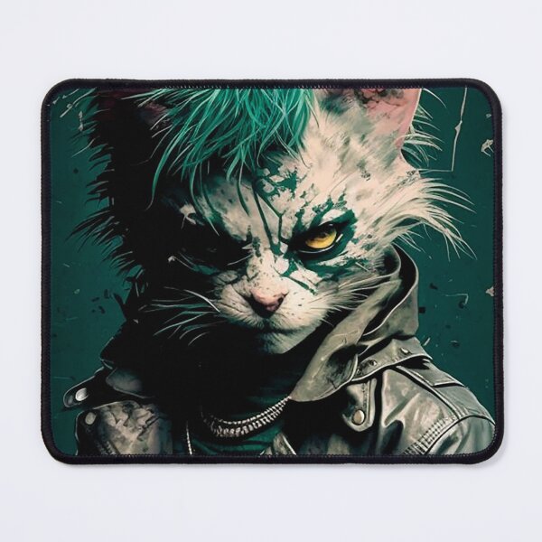 Item preview, punk cat designed and sold by chicagocat80s.