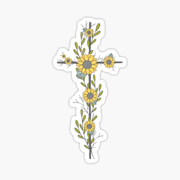 Christian Cross Sticker for Sale by walk-by-faith