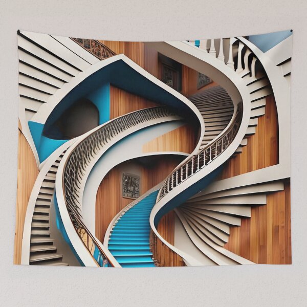 Item preview, Nightmares about Stairs 3 - Azur Carpet designed and sold by JoanNinjaHen.