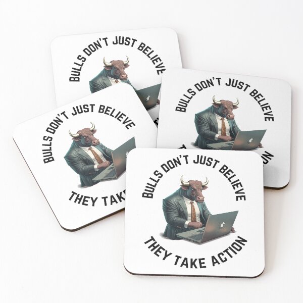 Item preview, Bulls Don't Just Believe They Take Action designed and sold by CryptooBull.