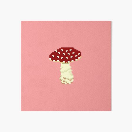 Fly Agaric Pixel Art Solid-Faced Canvas Print