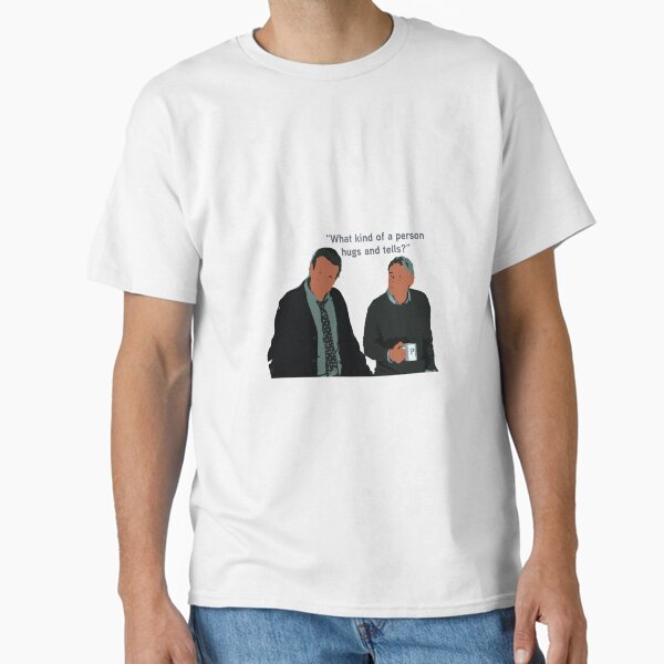 Item preview, Shrinking quote about hugging and telling, one of Jimmy and Paul's best moments designed and sold by ArtByNas.