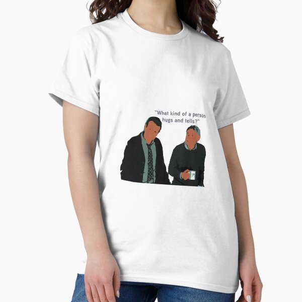 Item preview, Shrinking quote about hugging and telling, one of Jimmy and Paul's best moments designed and sold by ArtByNas.