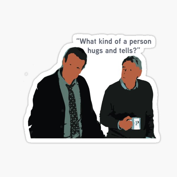 Item preview, Shrinking quote about hugging and telling, one of Jimmy and Paul's best moments designed and sold by ArtByNas.