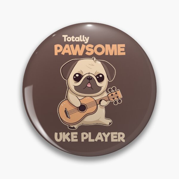 Item preview, Totally Pawsome Uke Player Pug Dog Funny Pun designed and sold by JackCurtis1991.