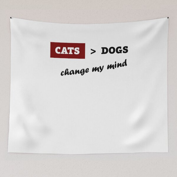 Item preview, CATS vs DOGS Pet Rivalry Shirt, Cats Netter Than Dogs Change My Mind Tee for Cat Lovers, Controversial Pet T-Shirt for Cat Owners/Parents designed and sold by CanOpnrsNation.