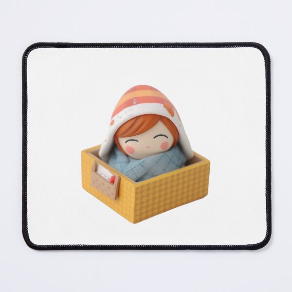 Item preview, Adorable Chibi Doll - Cozy In The Matchbox Crib designed and sold by TVBArchive.