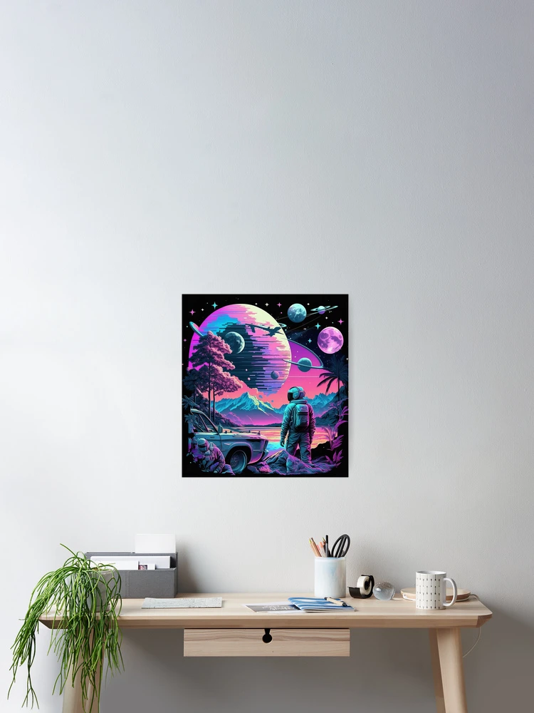 Thumbnail 2 von 3, Poster, Retro Astronaut  designt und verkauft von Rays84.