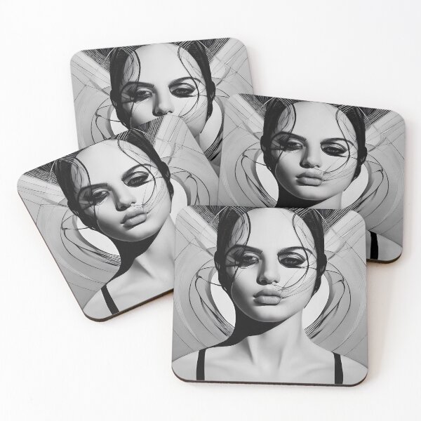 Item preview, Modern Abstract Art Deco Black and White AI Art  designed and sold by stayrad.