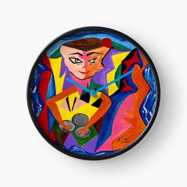 Costa Rican Bongo Player Clock