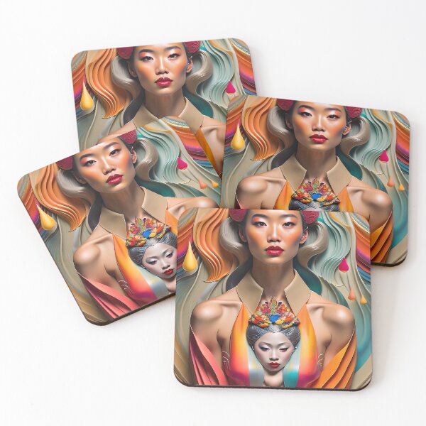 Item preview, Exceptional Expressions: Abstract Woman Portrait Highlighting Your Uniqueness designed and sold by artmanikin.