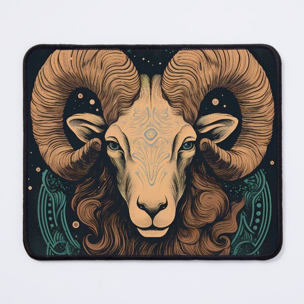 Item preview, Vintage Style Aries Zodiac Sign Art, Aries Zodiac Sign Gift designed and sold by ADGFX.