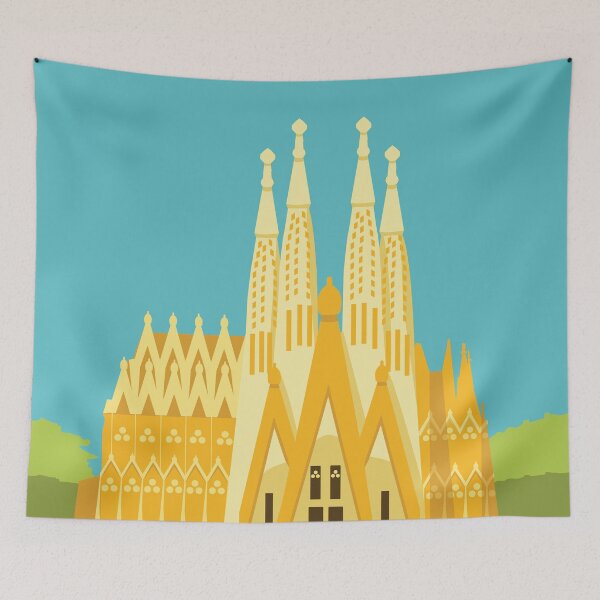 Item preview, Barcelona La Sagrada Familia Minimalistic designed and sold by ThomasTreeArt.