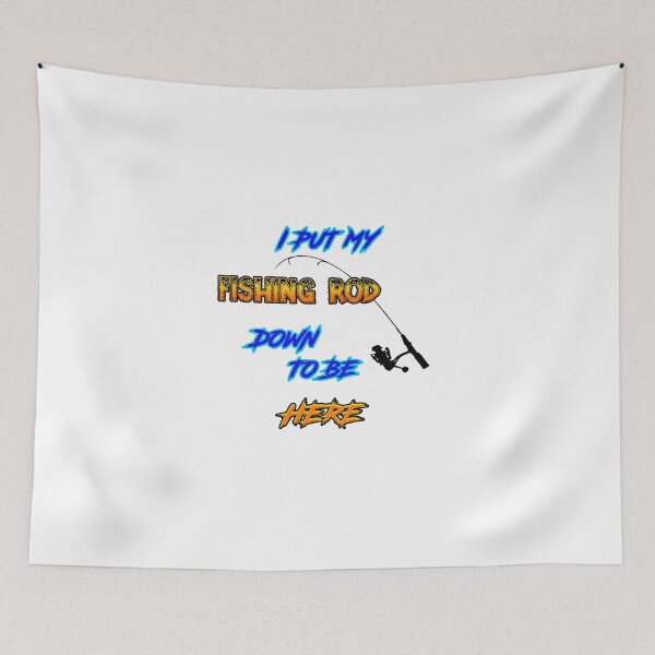 Item preview, I Put My Fishing Rod Down to Be Here Ironic Dad designed and sold by HardestDrip.
