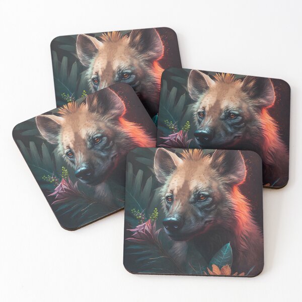 Item preview, Portrait of a hyena with roses and palm leaves designed and sold by hAITHAM1985.