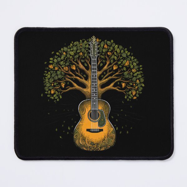Item preview, Acoustic Guitar Tree Guitar Player Nature Guitarist designed and sold by michallaga.