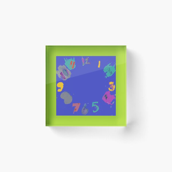 Item preview, Royal Blue O'Clock with Numbers, watercolor designed and sold by djrunnels.