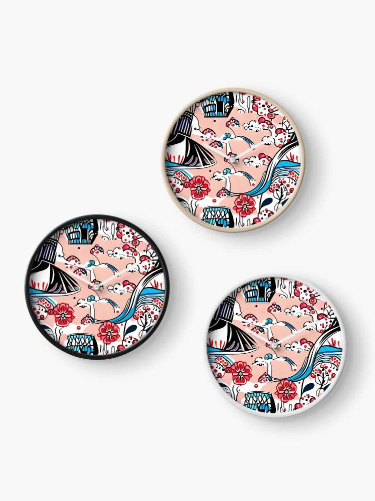 Thumbnail 3 of 4, Clock, Japanese-style pattern designed and sold by Rui Fernandes.