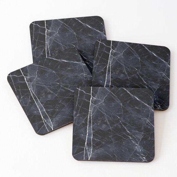 Item preview, Deep dark blue and black marble print designed and sold by HadeeeeL.