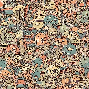 Artwork thumbnail, Cartoon Pattern by InkVibe