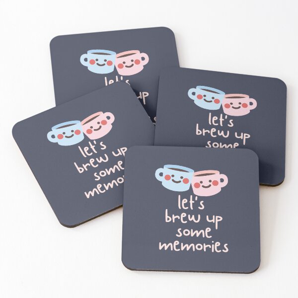 Item preview, Two Cute Coffee Cups Together - Let's Brew Up Some Memories designed and sold by TrippyHistory.