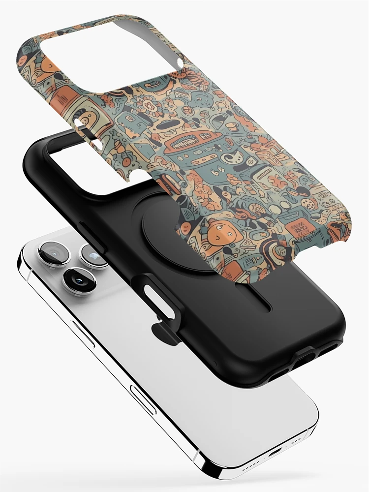 Thumbnail 2 of 4, iPhone Case, Cartoon Pattern designed and sold by InkVibe.