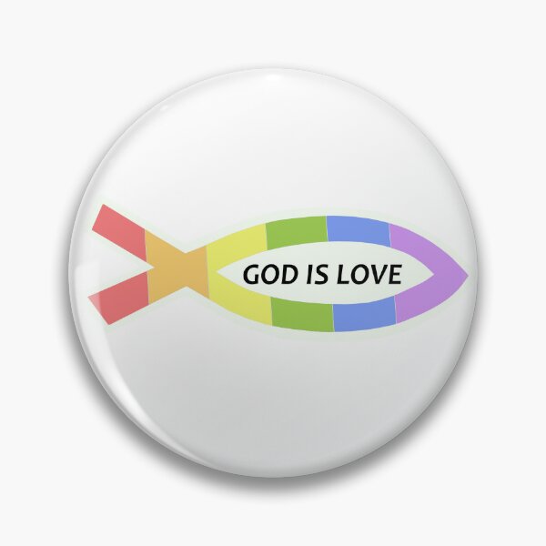 Item preview, Rainbow Christian Fish - God is Love designed and sold by BackgroundPixel.