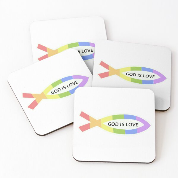 Item preview, Rainbow Christian Fish - God is Love designed and sold by BackgroundPixel.