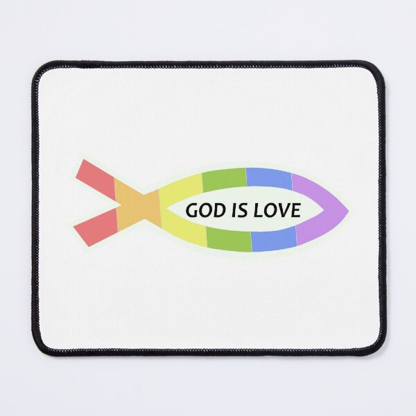 Item preview, Rainbow Christian Fish - God is Love designed and sold by BackgroundPixel.