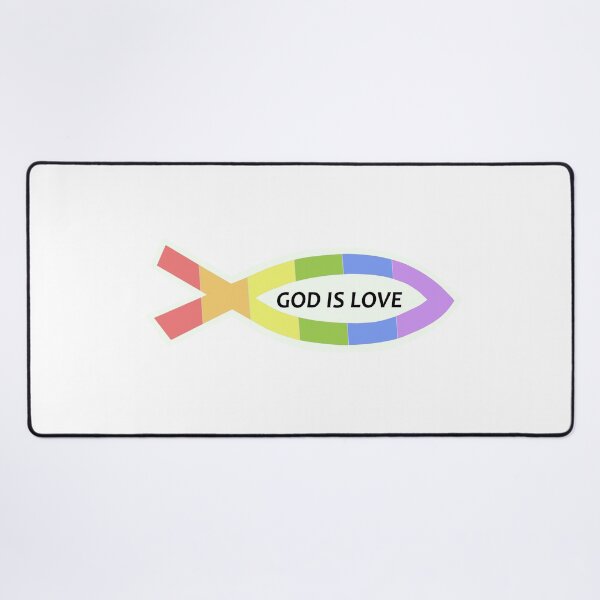 Item preview, Rainbow Christian Fish - God is Love designed and sold by BackgroundPixel.