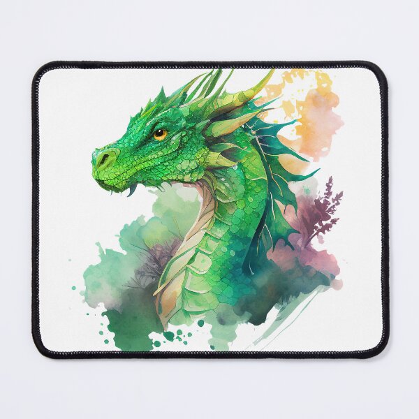 Item preview, Majestic Green Dragon Watercolor designed and sold by Art-by-Aelia.