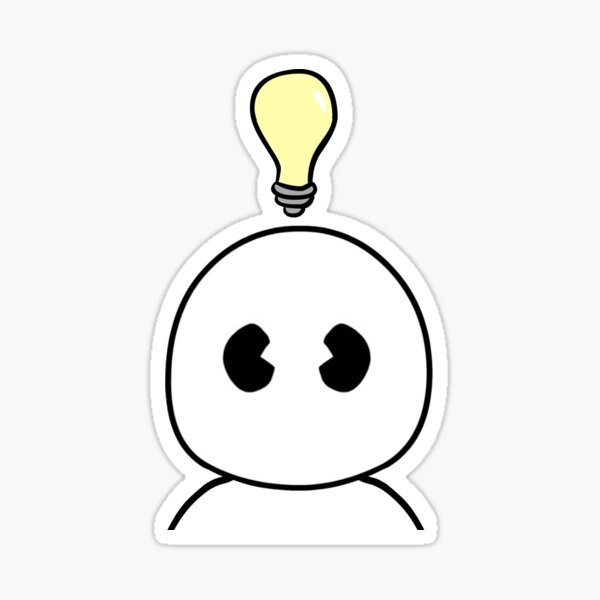 Lightbulb Moment Cartoon Sticker By Shellyg14 Redbubble 4375