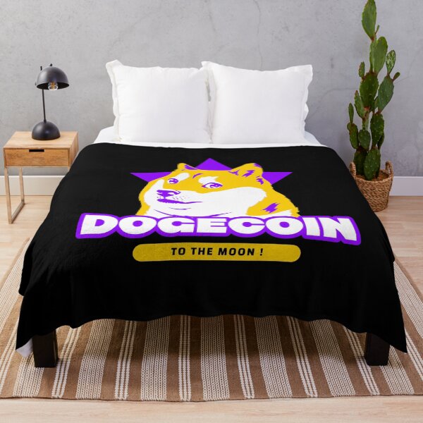 Item preview, Dogecoin To The Moon Purple stars Doge stickers designed and sold by NFTDesignsBLV.