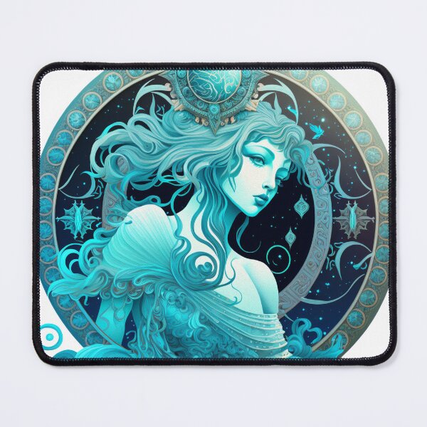 Item preview, Blue Lady Aquarius Astrology Symbol designed and sold by mdb850.