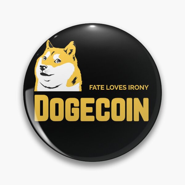 Item preview, Dogecoin to The Moon Fate Loves Irony Dogecoin stickers designed and sold by NFTDesignsBLV.