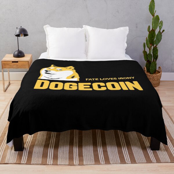 Item preview, Dogecoin to The Moon Fate Loves Irony Dogecoin stickers designed and sold by NFTDesignsBLV.