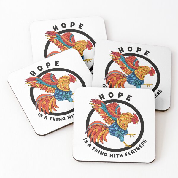 Item preview, Hope Is A Thing With Feathers Colorful Stylized Rooster designed and sold by designsmostfowl.
