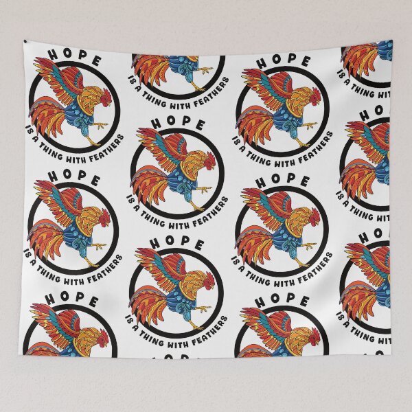 Item preview, Hope Is A Thing With Feathers Colorful Stylized Rooster designed and sold by designsmostfowl.
