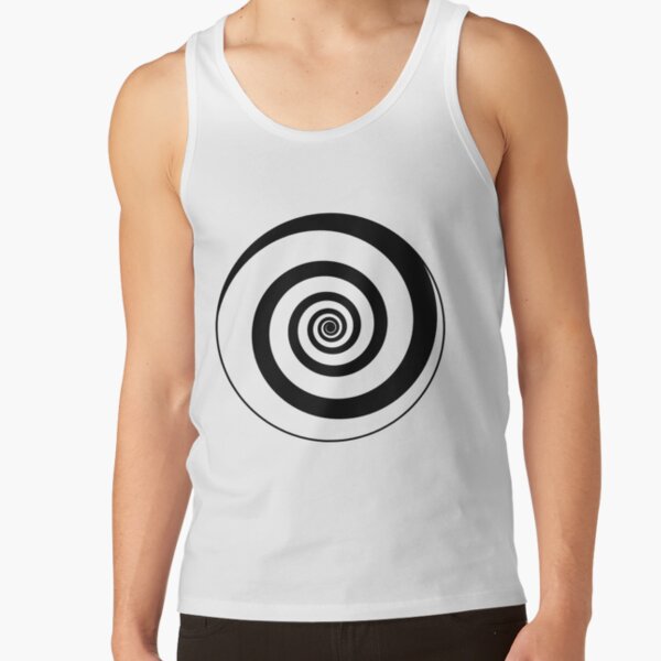 Clothing, #target #aim #accurate #dart #accuracy #hittarget #dartboard #archery #bullseye #spiral #goal #circular #license #arrow #patent #design #vortex #blackandwhite #monochrome #copyspace #circle Tank Top