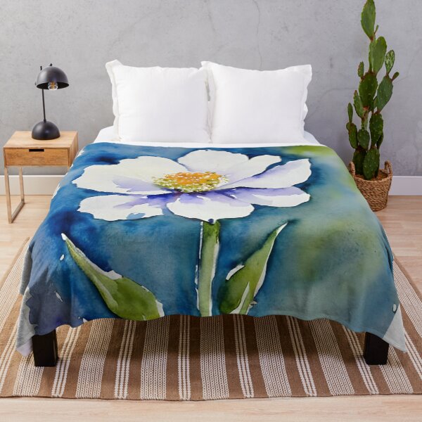 Item preview, Watercolor style white anemone designed and sold by ARTISTRY  ATELIER.