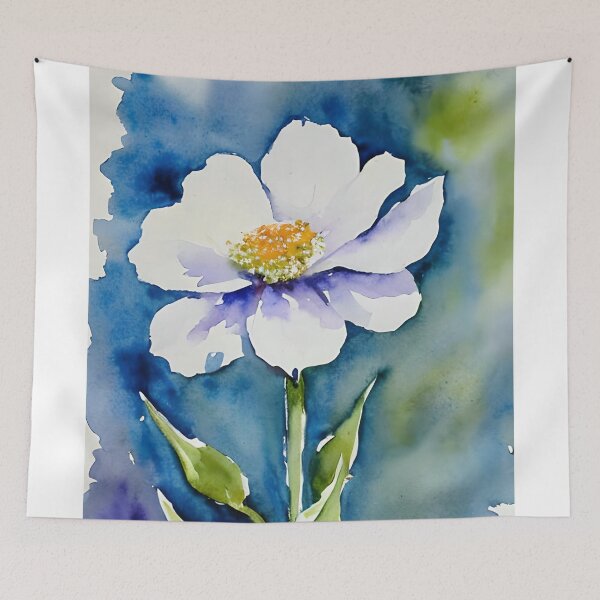 Item preview, Watercolor style white anemone designed and sold by ARTISTRY  ATELIER.