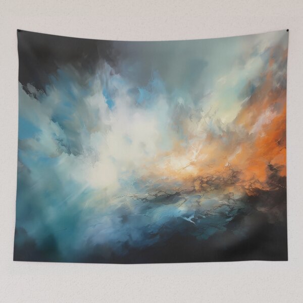 Item preview, Abstract painting of an ethereal cloudscape designed and sold by luckylilyrae.