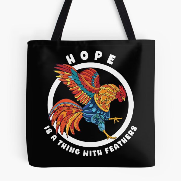 Item preview, Hope Is A Thing With Feathers Colorful Stylized Rooster for Dark Colors designed and sold by designsmostfowl.