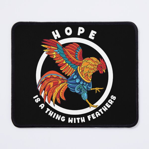 Item preview, Hope Is A Thing With Feathers Colorful Stylized Rooster for Dark Colors designed and sold by designsmostfowl.