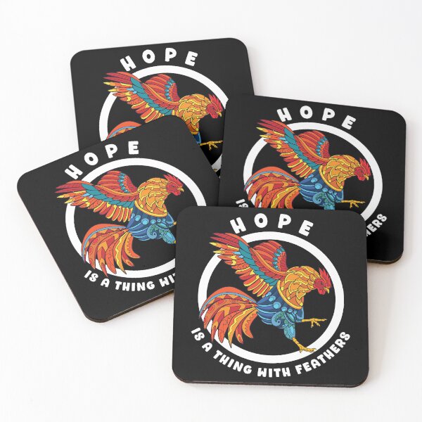 Item preview, Hope Is A Thing With Feathers Colorful Stylized Rooster for Dark Colors designed and sold by designsmostfowl.