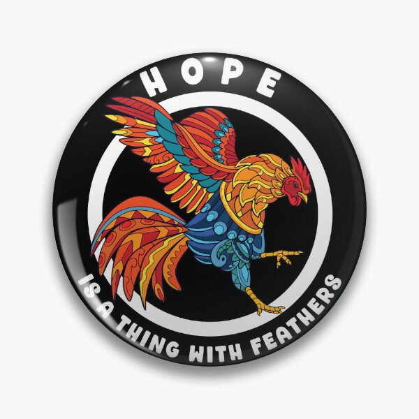 Item preview, Hope Is A Thing With Feathers Colorful Stylized Rooster for Dark Colors designed and sold by designsmostfowl.