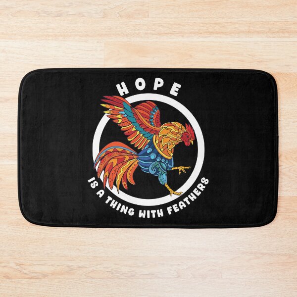 Item preview, Hope Is A Thing With Feathers Colorful Stylized Rooster for Dark Colors designed and sold by designsmostfowl.