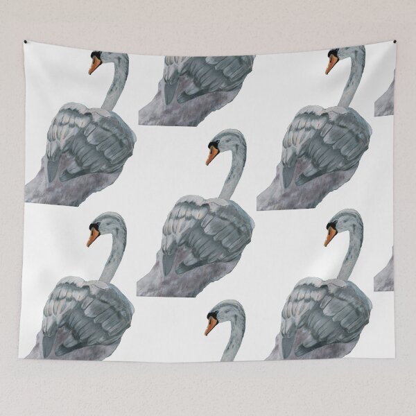 Item preview, Mute Swan - Original Bird AcrylicPainting designed and sold by ElomaArts.